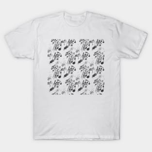 Black and White music notes T-Shirt